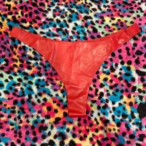 Syren Latex Red Thong